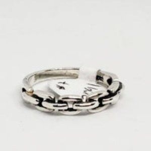Real .925 Sterling Silver Link Ring